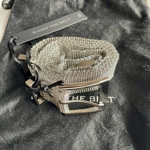 B-Low the Belt Silver Mesh Belt